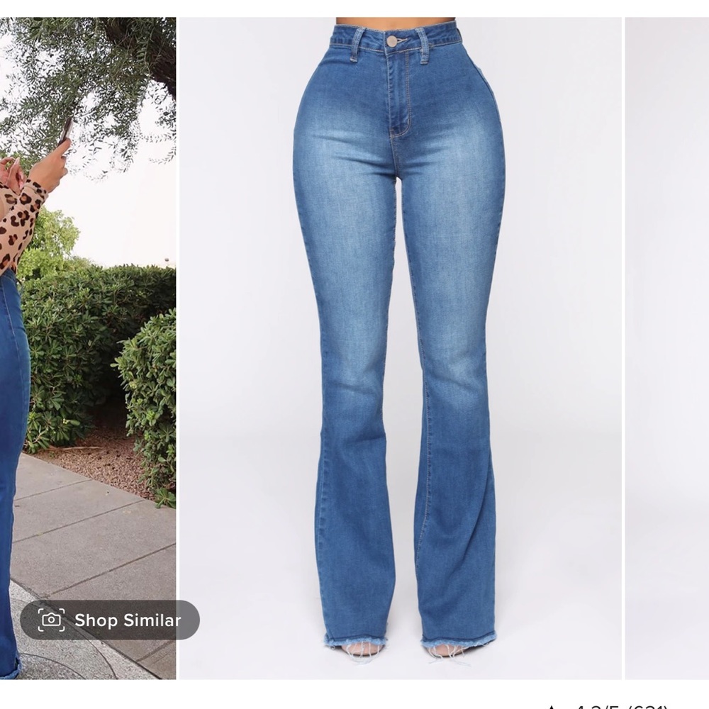 High rise flare jeans